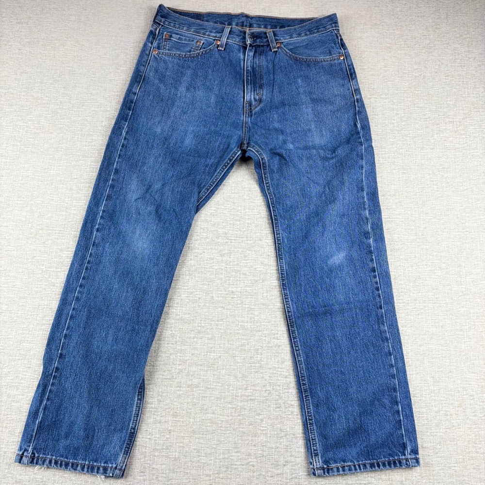 Levis 505 Mens 33x30 Distressed Jeans Thigh Fade ** Vintage Style ** Denim